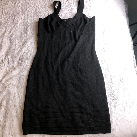 Express Black Sparkle Knit Dress Size: L - Picture 2 of 10